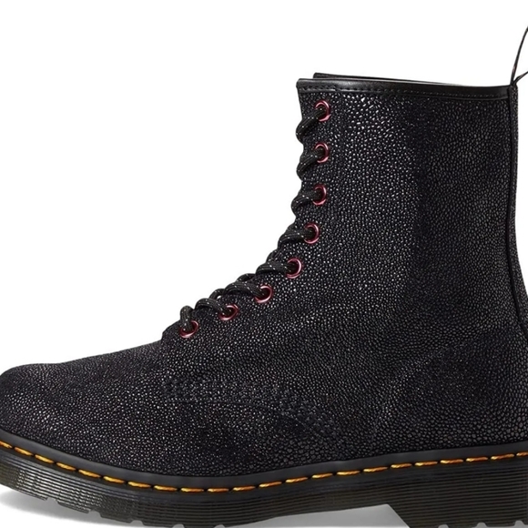 DR. MARTENS 1460 EYELET BEJEWELLED BOOTS BLACK WOMEN SIZE 10 - Picture 2 of 16
